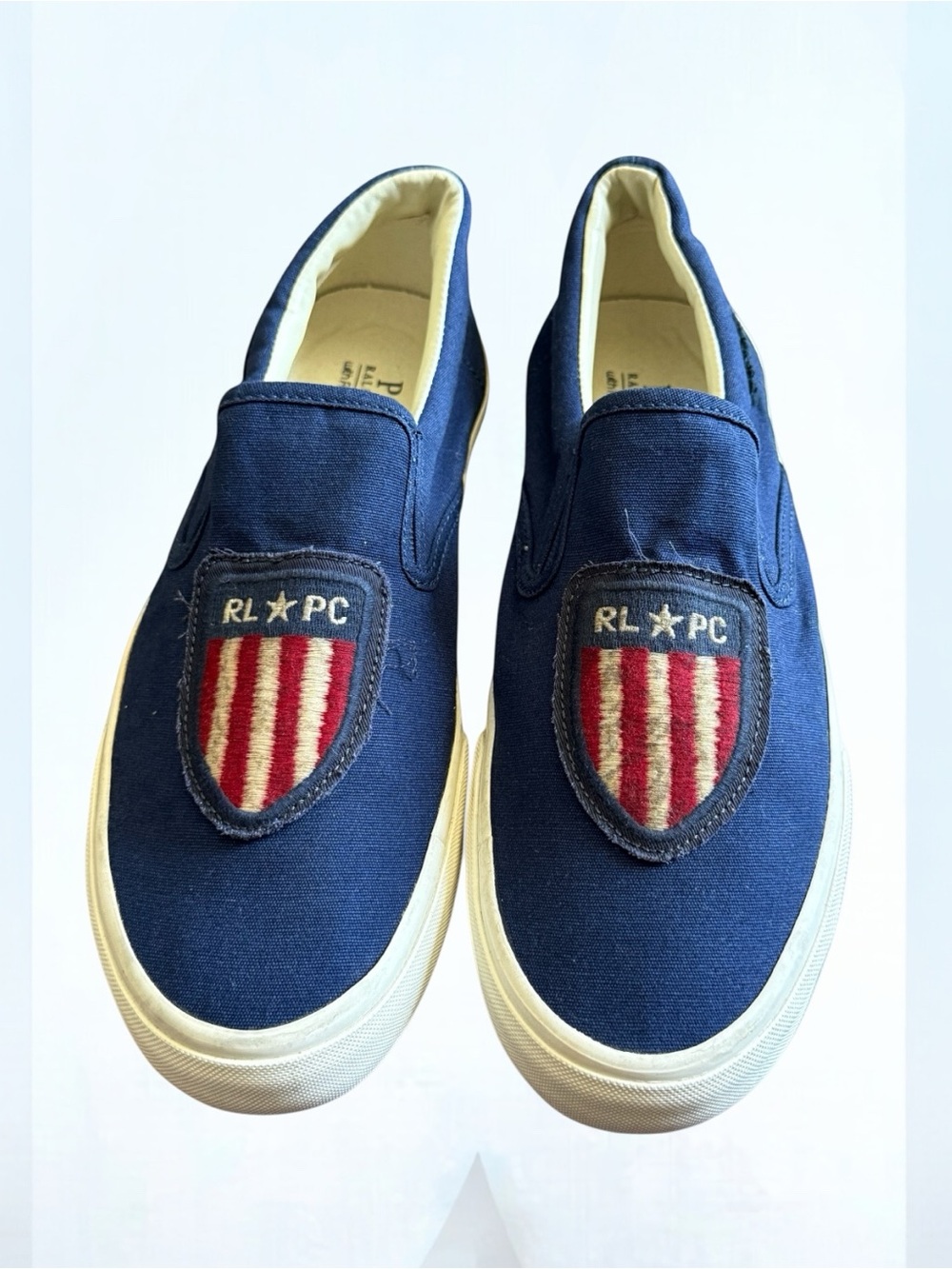 POLO RALPH LAUREN Thompson P  RLPC Navy Slip-On Sneakers Size 9.5 Men
